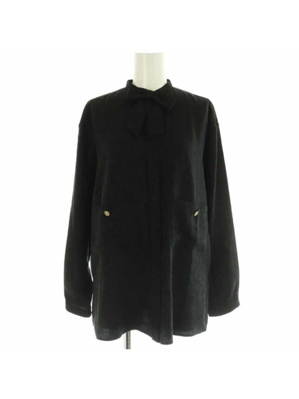 Chanel Leopard Blouse Shirt Long Sleeve Open Front CC Logo Coco Button